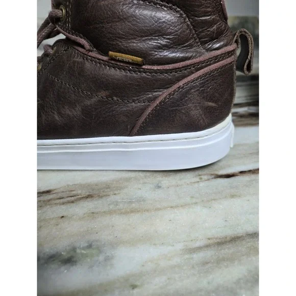 Vans Shoe Mens Size 11 Brown Leather Retro - Picture 14 of 14